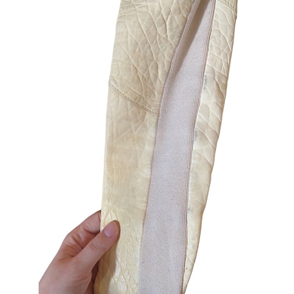 Helmut Lang Fall 2012 White Ivory Leather Blazer SZ 2 - Picture 4 of 11